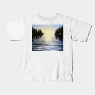 Signal - lake landscape painting Kids T-Shirt